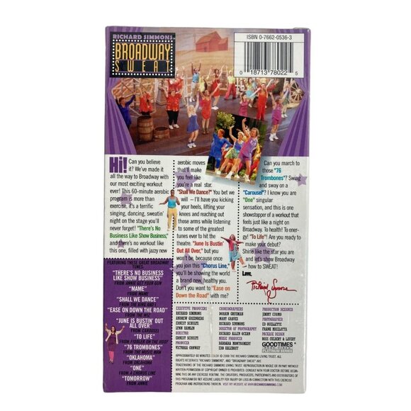 Richard Simmons 3 VHS Sealed Broadway Sweat Blast Off Tone Up Workouts - No Cord - Picture 4 of 14